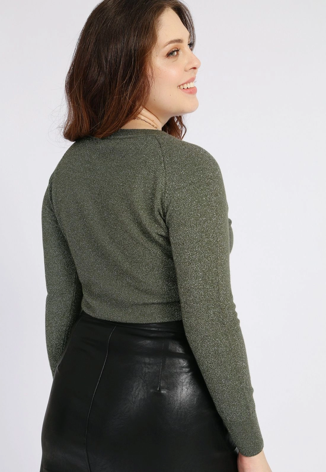 Blusa Tricô Manga Longa Lurex g