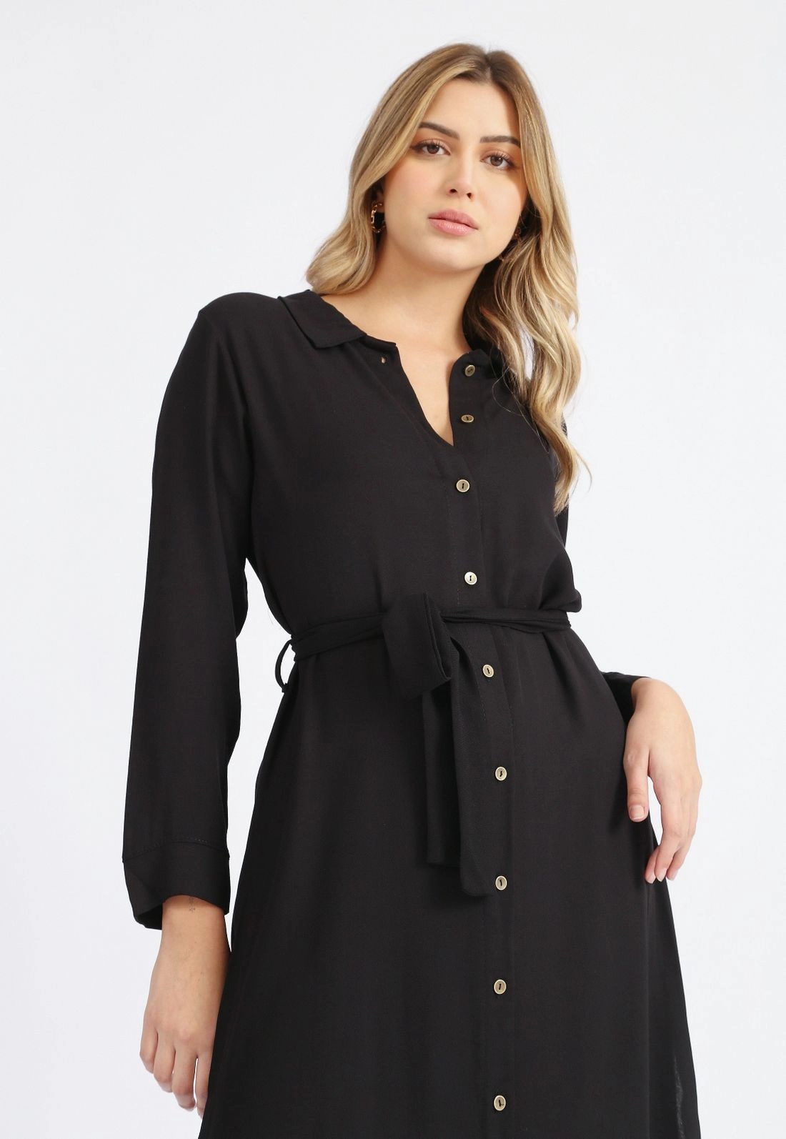 Chemise Twill Manga Longa Fenda