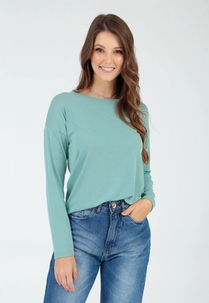 Blusa Tricô Decote Redondo