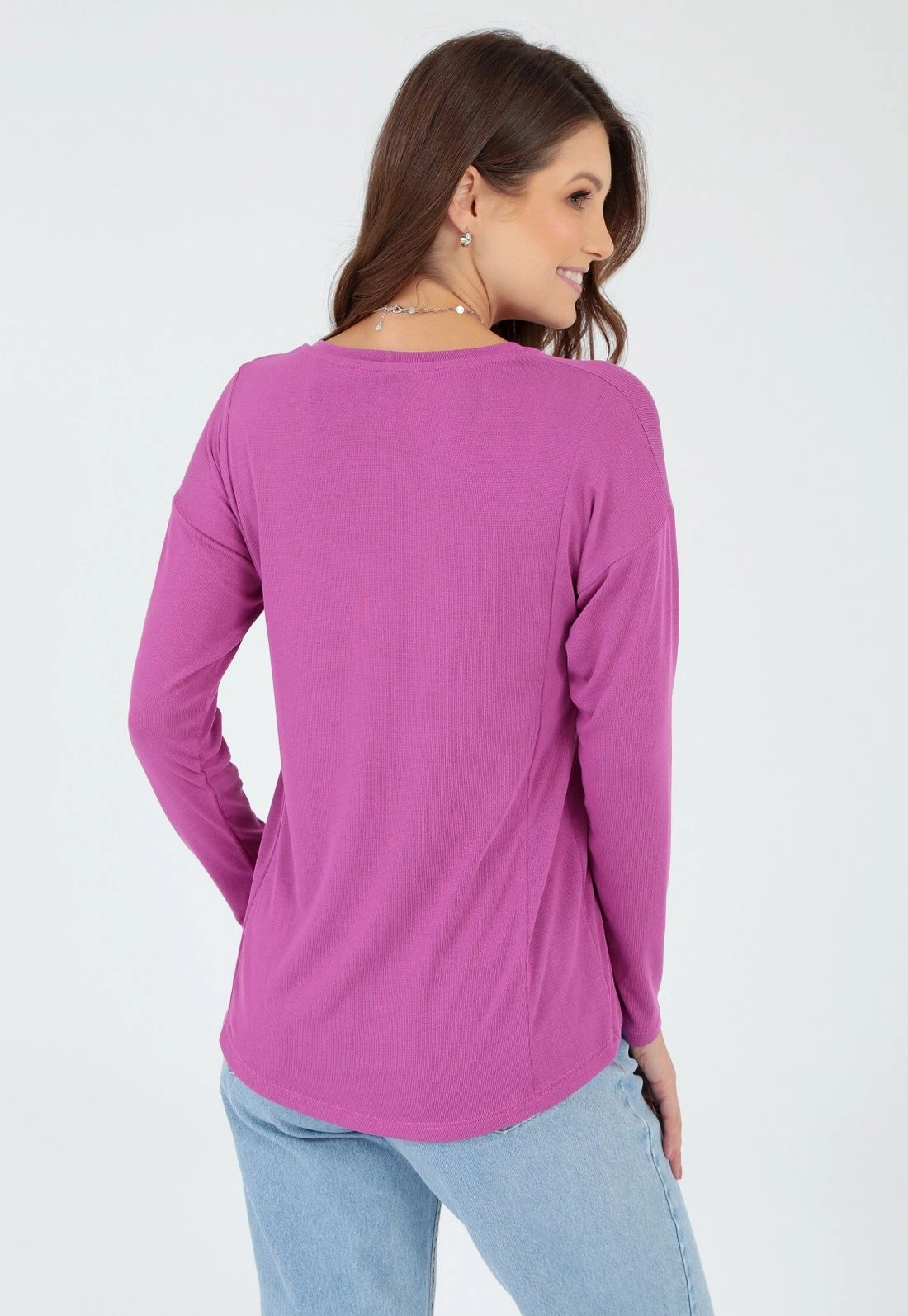 Blusa Tricô Decote Redondo