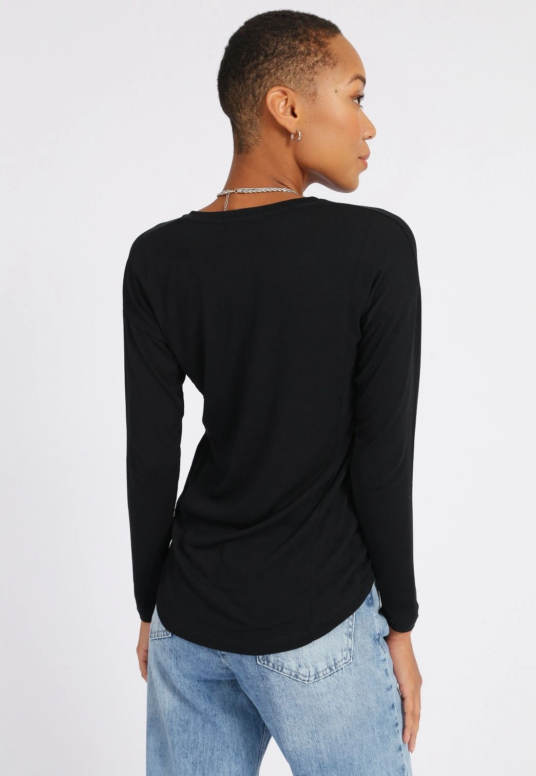 Blusa Tricô Decote Redondo