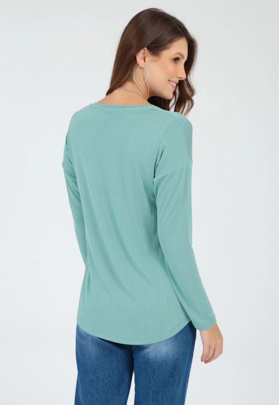 Blusa Tricô Decote Redondo