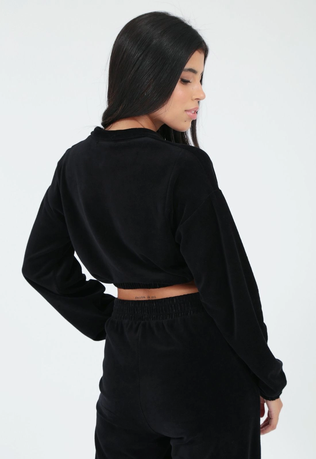 Blusa Cropped Plush Zíper