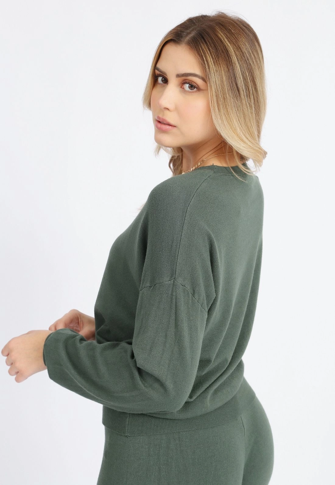 Blusa Tricô Manga Morcego g