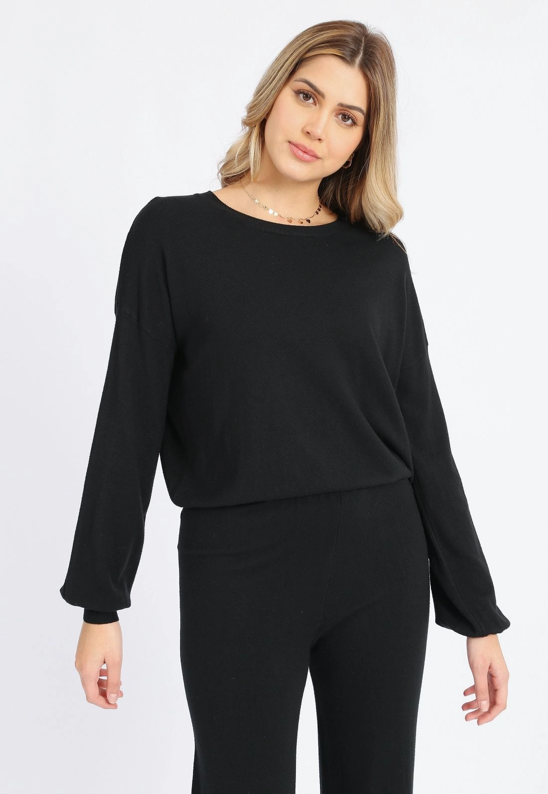 Blusa Tricô Manga Morcego g