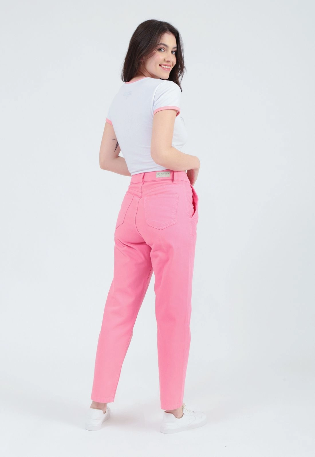 Calça Sarja Mom Bolso Faca