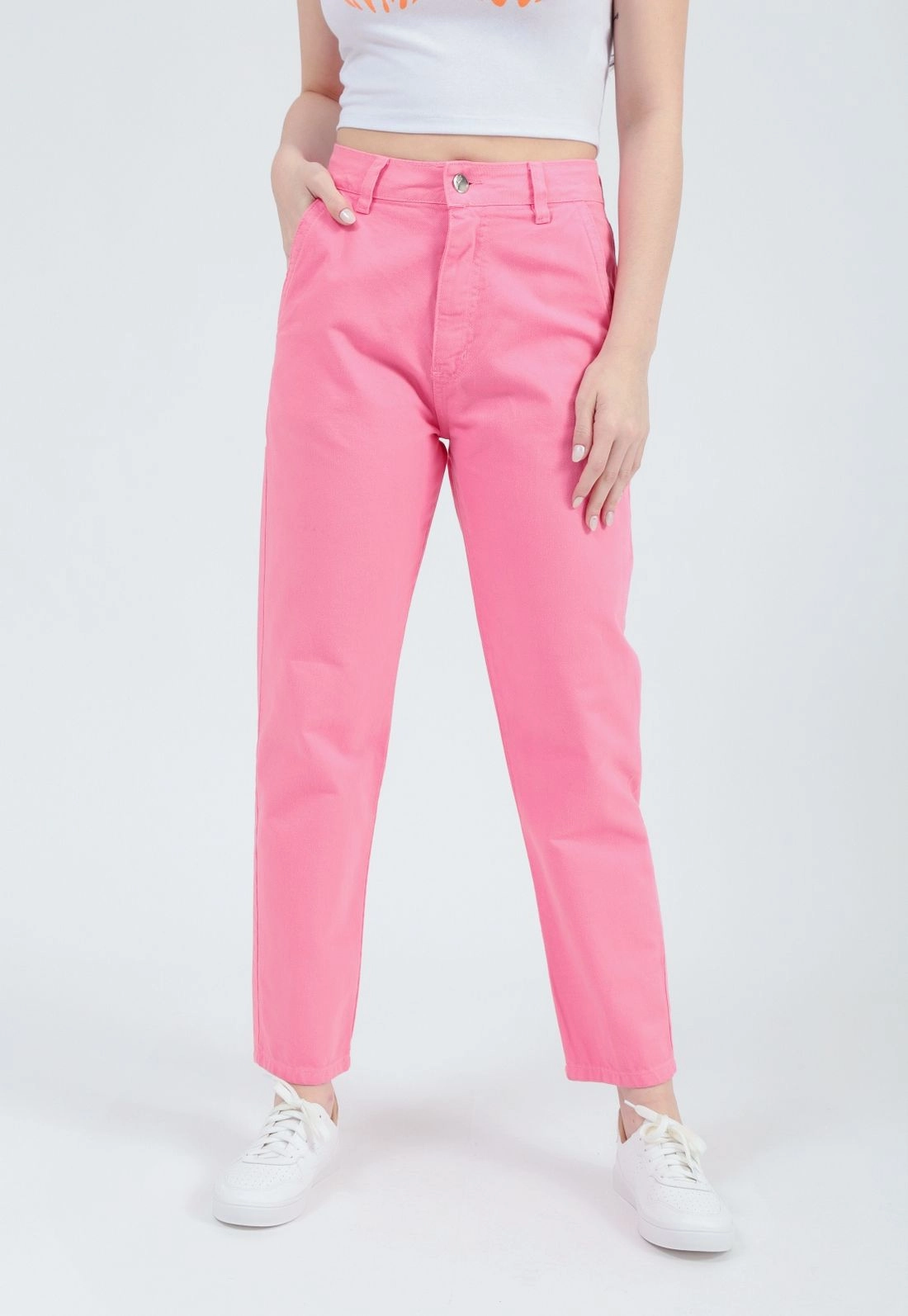 Calça Sarja Mom Bolso Faca
