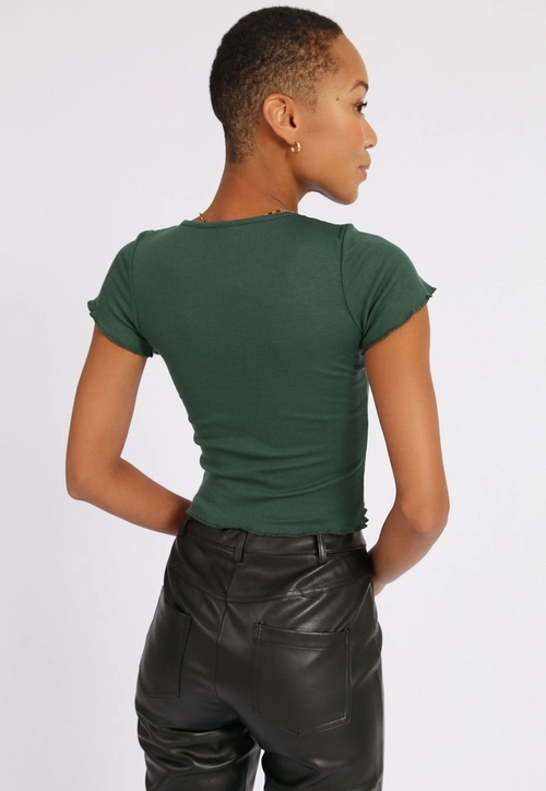 Blusa Ribana Decote V Frufru