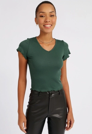 Blusa Ribana Decote V Frufru
