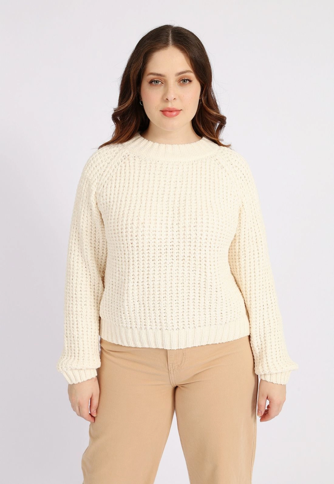 Blusa Tricô Chenille Gola Alta g