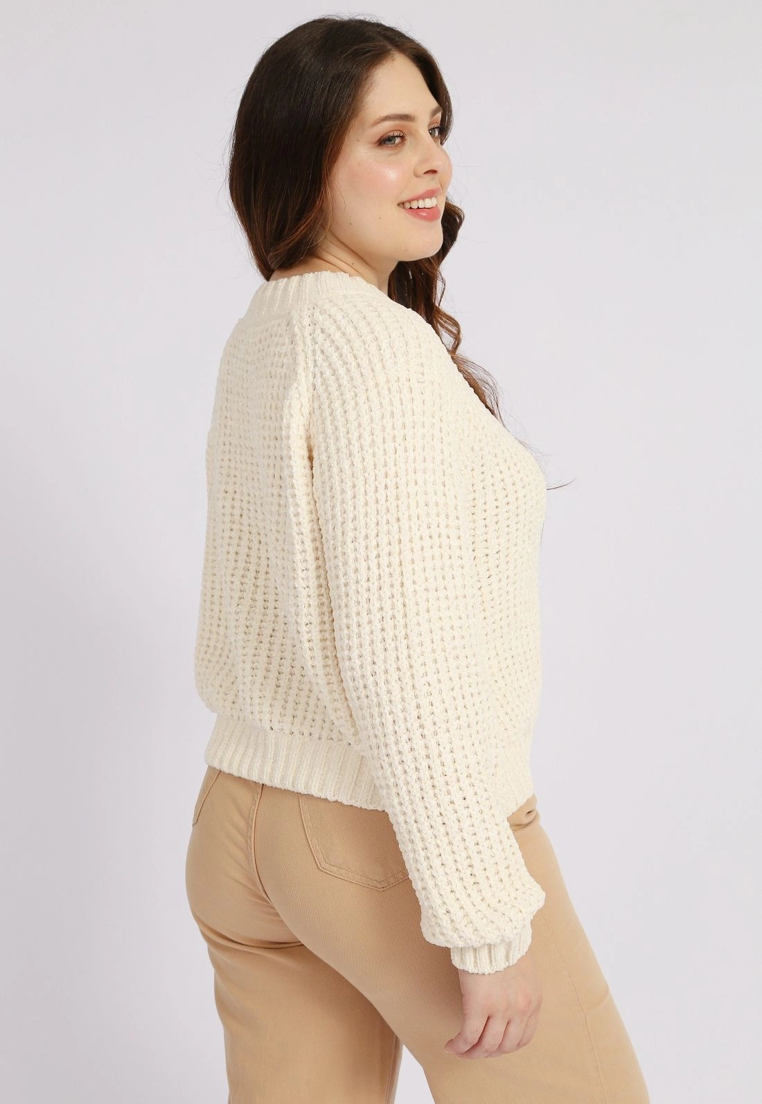 Blusa Tricô Chenille Gola Alta g
