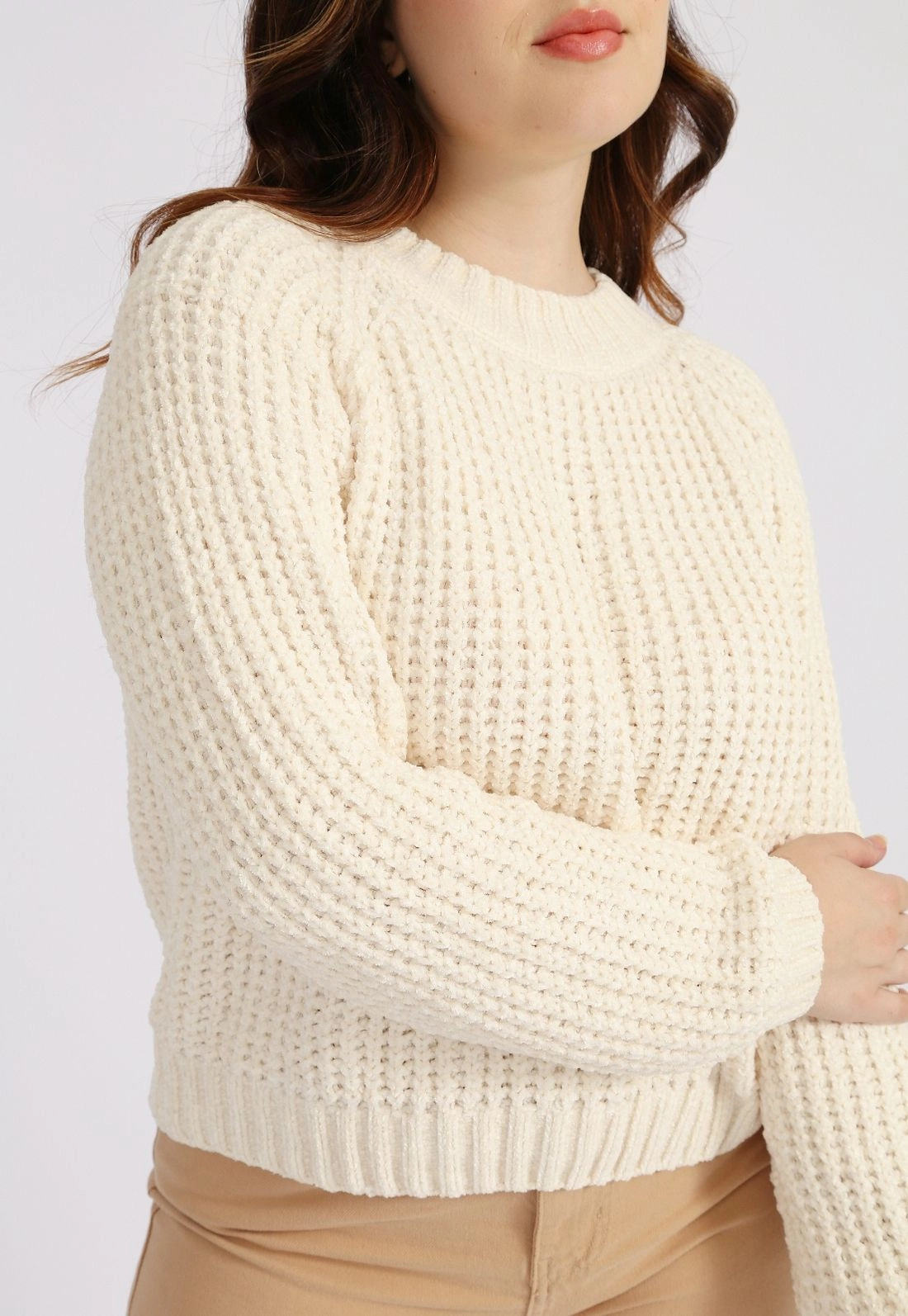 Blusa Tricô Chenille Gola Alta g